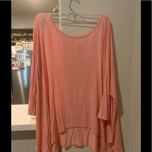Ultra Soft Large Pink/Peach 3/4 sleeve Tee.
